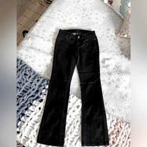 Black bedazzled boot cut jeans